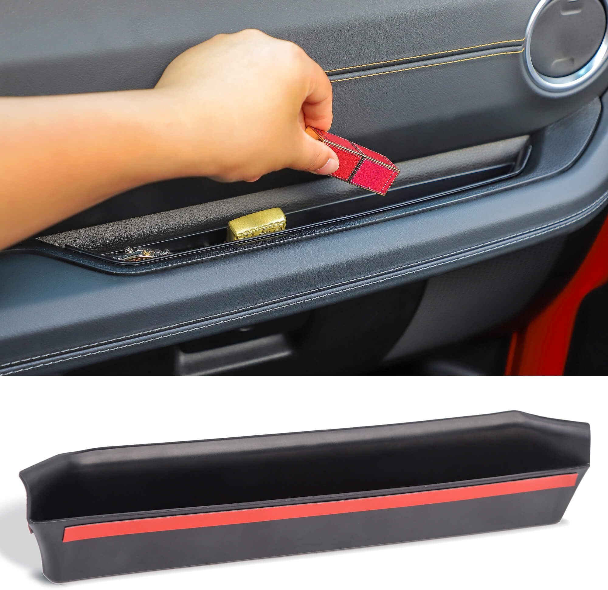 Savadicar Grab Bar Tray Compatible with 2024 2025 Jeep Wrangler (JL) and Jeep Gladiator (JT), Passenger Side GrabTray Storage Organizer, Interior Accessories, Black (Patent Authorization)