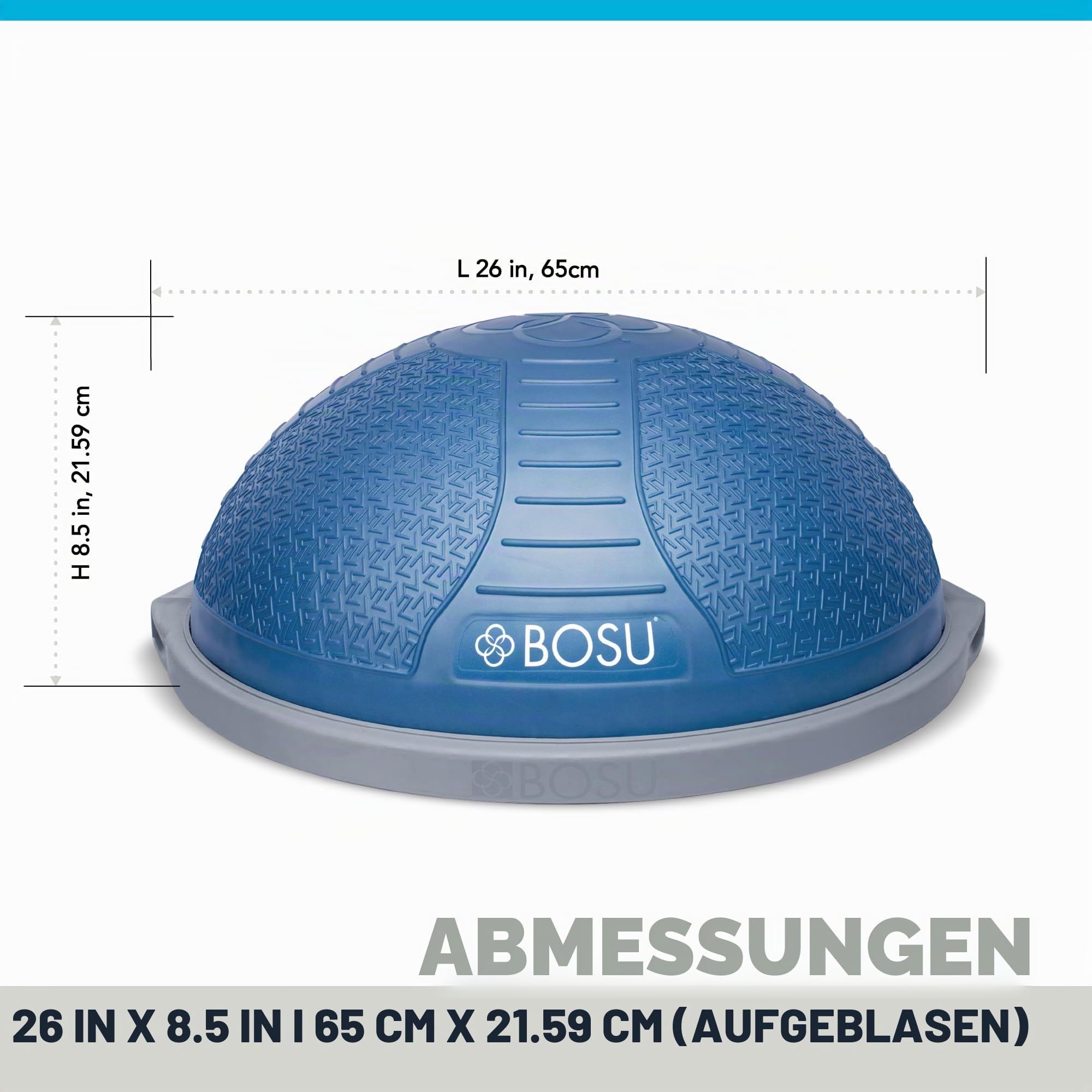 BOSU Nextgen Balance-Trainer mit Strukturiertem Design, blau, 65 cm