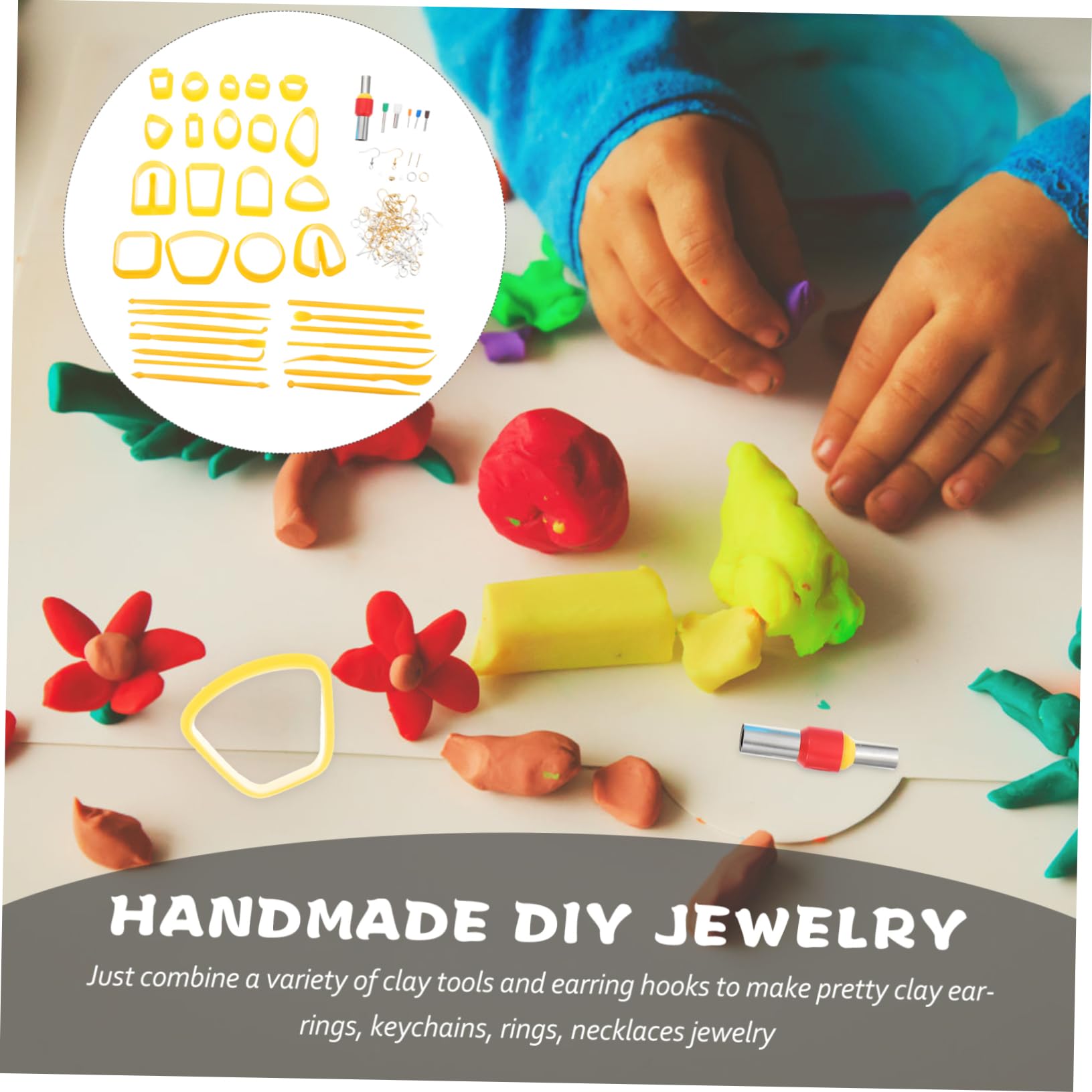 SHINEOFI 3sätze Polymer Clay Ohrring Cutter Teiliges Werkzeug Für Schmuckherstellung Kunststoff-clay- Für Ohrringe Halsketten Und Schlüsselanhänger