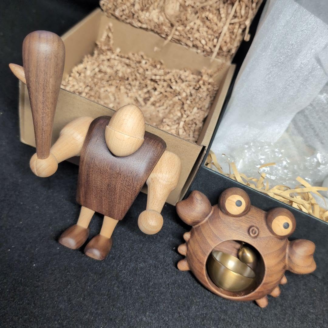 【WOODPEPE】ドアベル カニ　木製　人形　原始人Primitive 低め Amazon.co.jp: WOODPEPEドアベル カニ 木製 人形 原始人