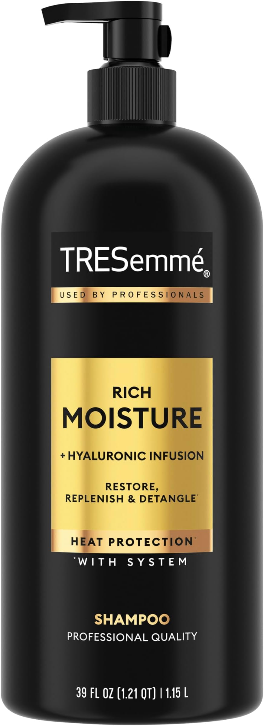 TRESemmé Rich Moisture Hydrating Shampoo with Pump for Dry Hair Formulated With Pro Style Technology 39 Fl Oz