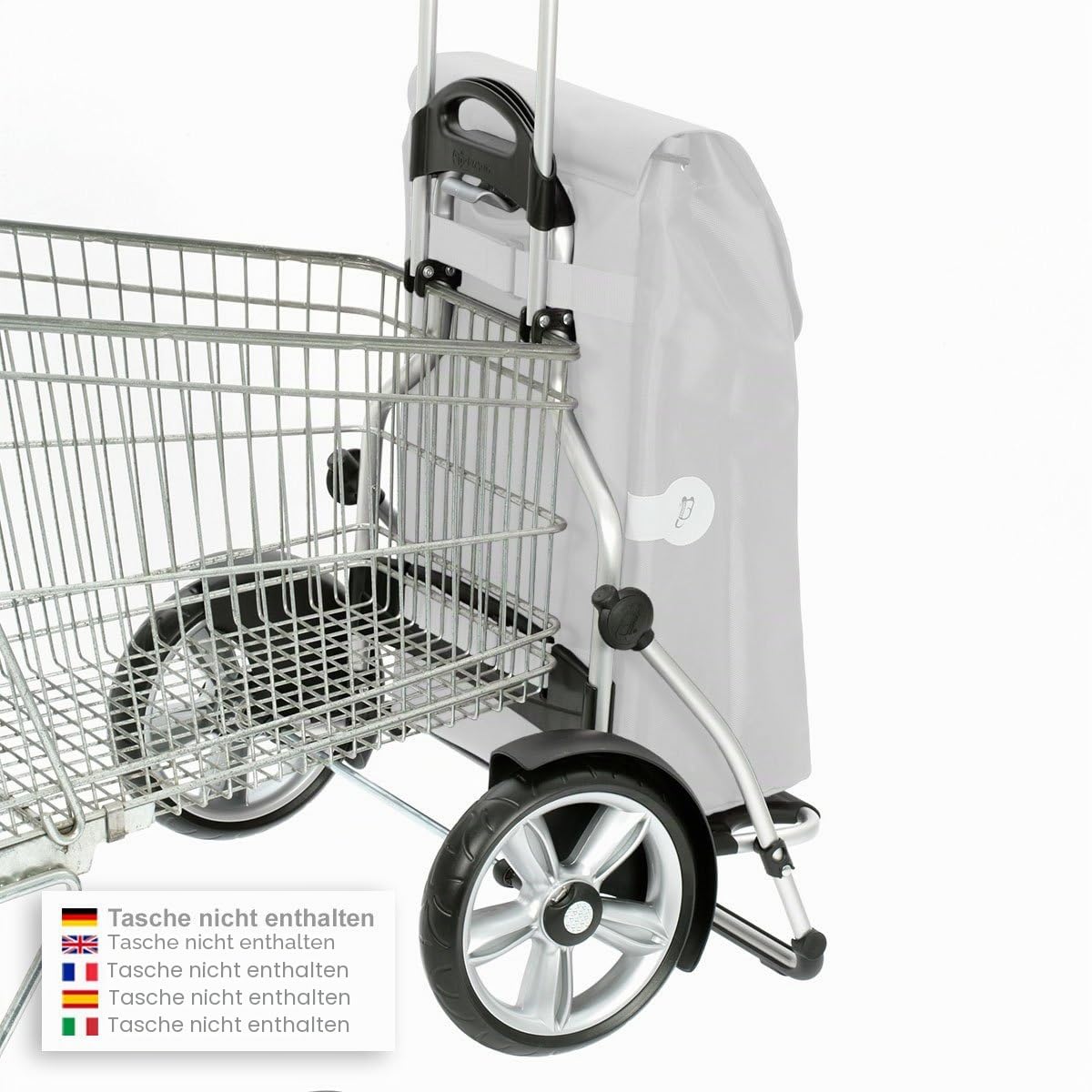 Andersen Einkaufstrolley - Royal Shopper Plus - klappbar - belastbar 50 kg | Aluminium - Kugellager-Rad Ø 25 cm
