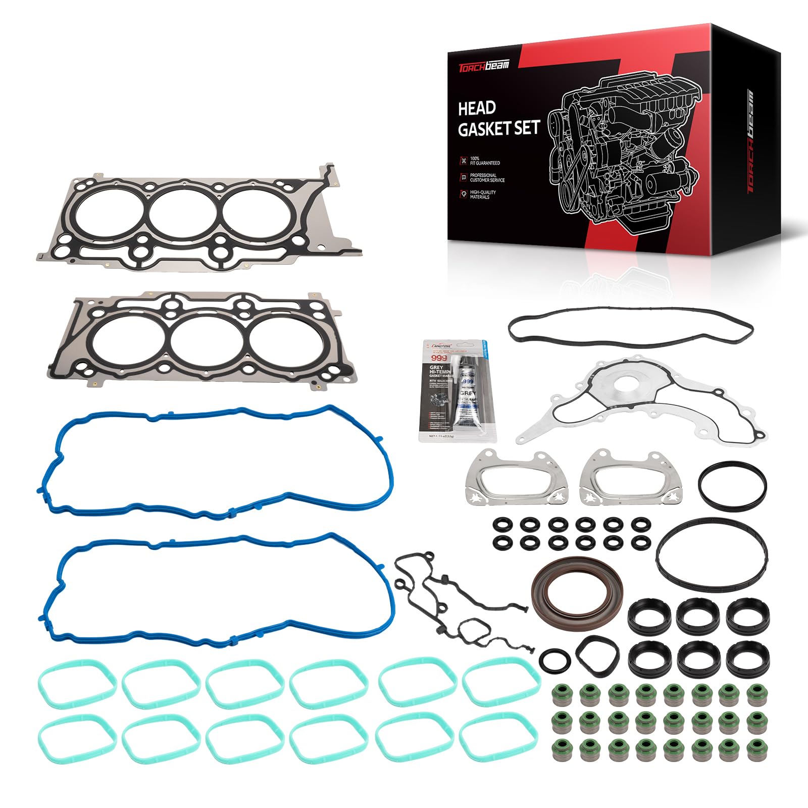 Torchbeam HS26541PT Head Gasket Set Fit for Jeep Grand Cherokee Wrangler JK