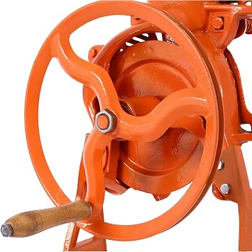 Manual Corn Sheller, Hand Crank Corn Thresher with Adjustable Size, Steel Heavy-Duty Corn Shelling Machine, Walnut Huller for Small Farm & Household Use Orange