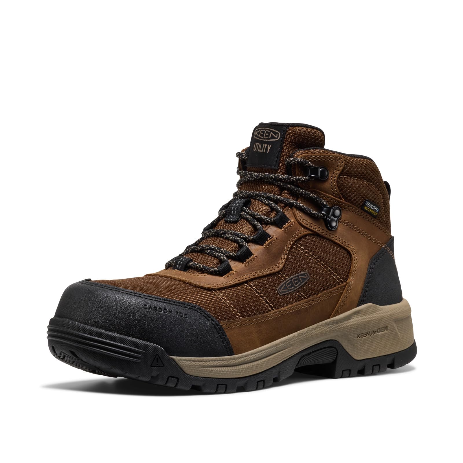 KEEN Utility mens CSA Skokie Hiker Style Mid Height Composite Toe 90 Degree Waterproof Work Boots