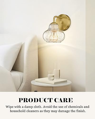 Miniatura 2 de ELYONA Apliques de pared de vidrio con burbujas doradas, modernas lámparas de tocador de baño, lámparas industriales de montaje en pared para casa