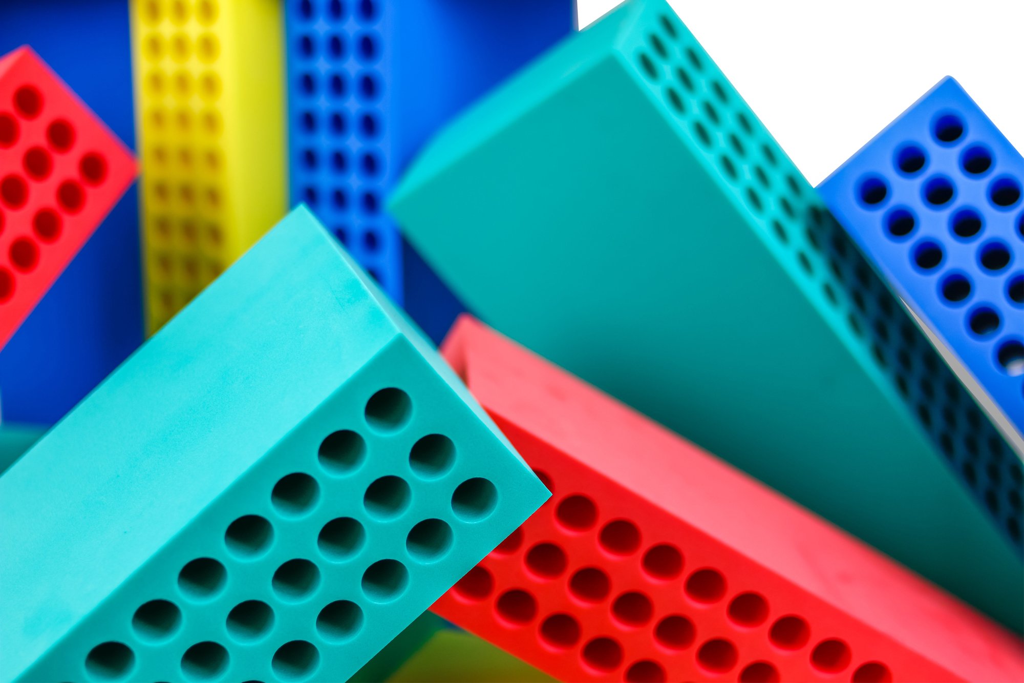 BlockX® Original Grundset mit 20 Schaumstoffblöcken, Motorik- & Leichtathletik-System, hochwertige PE-Schaumblöcke (50x15x8 cm), pädagogisches Bausystem für Schule, Kindergarten