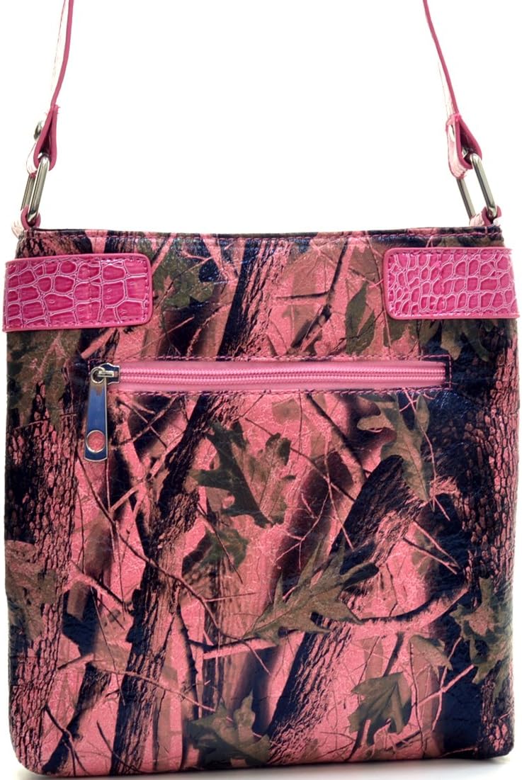 Western Camouflage Camo Cross Body Messenger Bag Purse With Matching Wallet