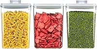 Vista 1 de Pop Food Storage Containers Airtight Food Storage Containers Set with Lids Kitchen Pantry Organization and Storage, Stackable, BPA Free, 3 x 1.2Qt
