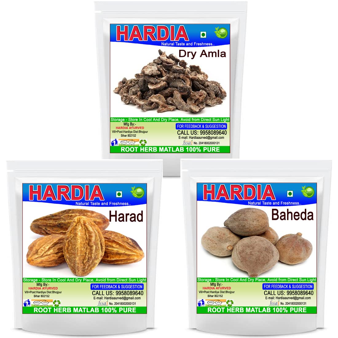 Hardia amla harad baheda raw (Ratio 1:1:1) whole dry for triphala churna powder (900gm combo pack) (B09PJJLC1B) Amazon Price History, Amazon Price Tracker