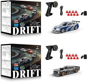 MindXplore 1/43 Scale RC Drift Car - 2.4GHz Remote Control, 15KM/H Speed, 30 Min Runtime, Ready-to-Run With Gyro