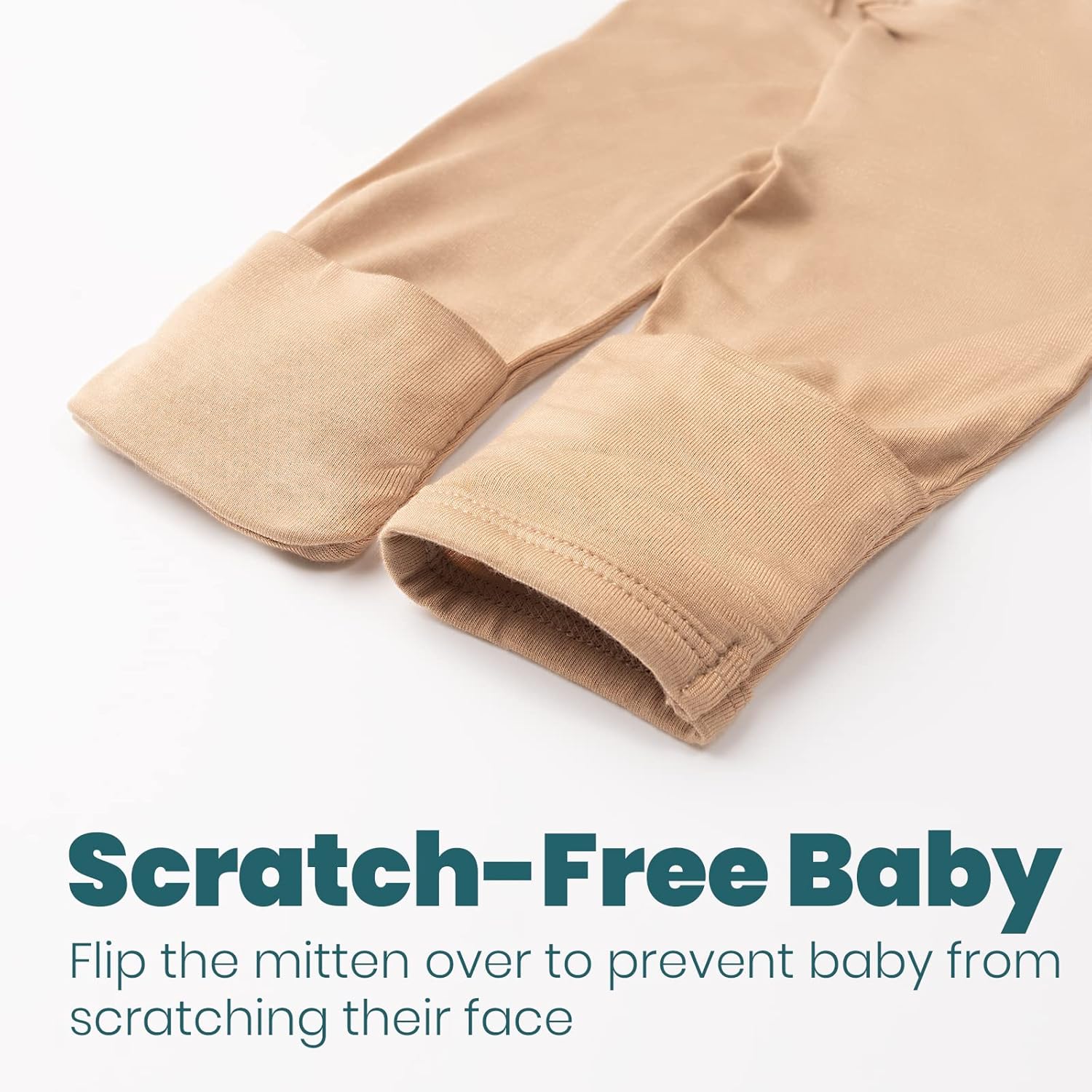 2Pk Newborn Baby Knotted Gown, Super Soft Silky Infant Long Sleeve Sleeper for Baby Sleeping with Hat Dark Gray&Camel(2 Packs 0-3 Months) - Image 3