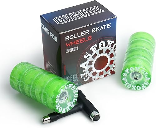 Miniatura 6 de 78A interior o al aire libre 2.559x1.378 in Quad ruedas de patines con rodamientos ABEC-9 8 PC