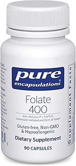Pure Encapsulations Folate 400 | Metafolin L-5-MTHF Supplement to Support Cardiovascular, Cellular, and Neural Health* | 90 Capsules