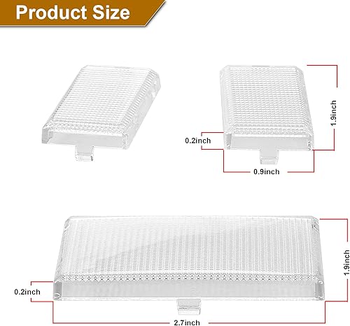 Miniatura 5 de ModitoFix Map Dome Light Lens Cubierta interior transparente para techo interior compatible con K1500 K2500 C1500 C2500 1988-2000, Chevy Silverado