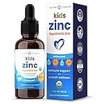 NutraChamps Liquid Zinc Drops for Kids, Ionic Zinc Drops Enhanced with Vitamin C for Children, Sugar-Free 4 oz, Vegan & Non-GMO, Tangerine, 60 Servings, 2 Month Supply
