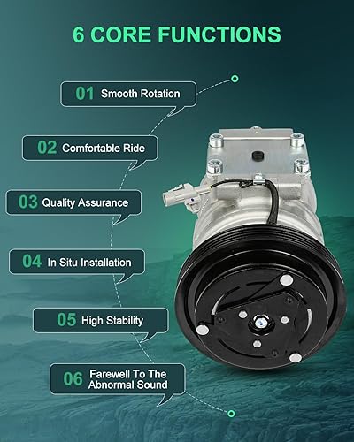 Miniatura 1536 de SCITOO CO 10739C - Compresor de CA compatible con Honda Element 2.4L 2003 2004 2005 2006 2007 2008 2009 2010 2011