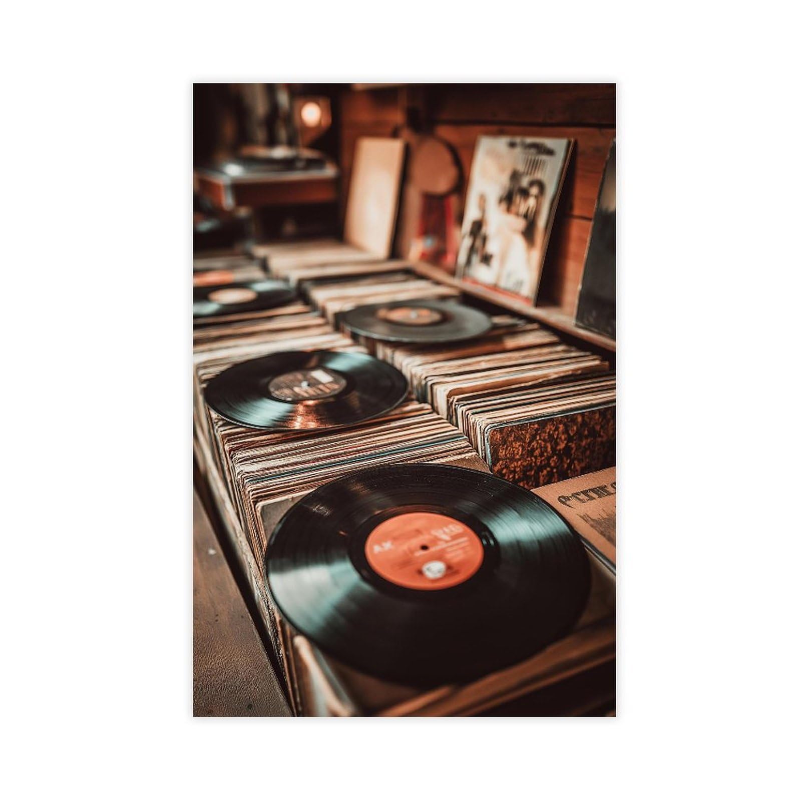 YWTJAX Vintage Vinyl Record Poster Canvas Poster for Dorm Room Decor Gift