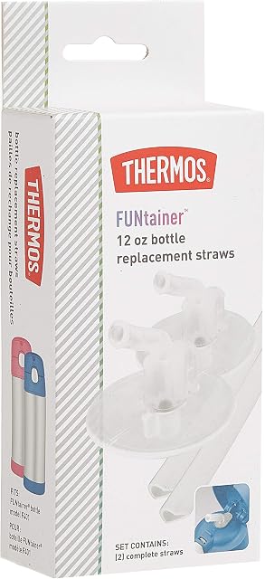 Thermos Replacement Straws for 12 Ounce Funtainer Bottle, Clear, one Size (F401RS6)