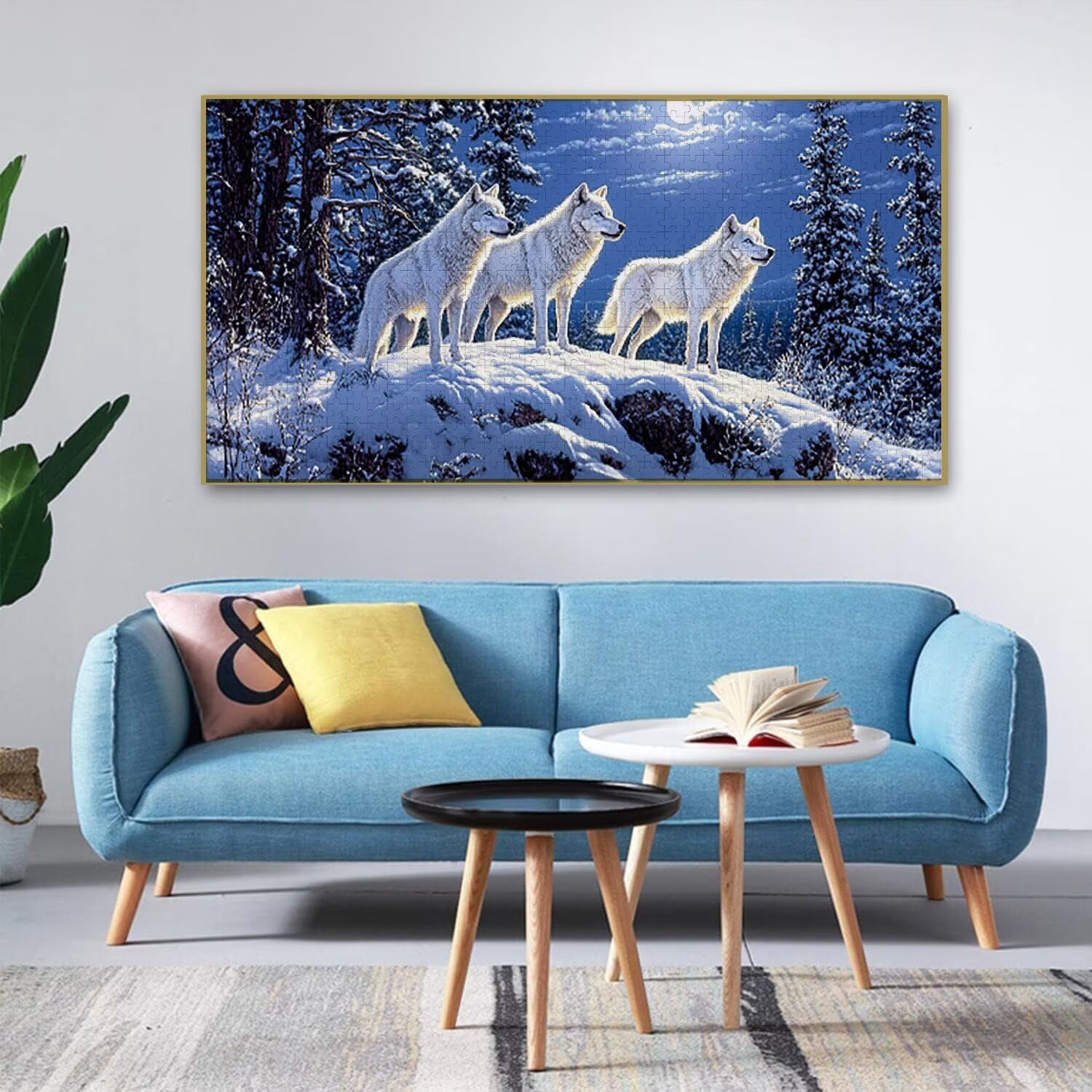 Puzzle para Adultos 1692 Piezas, Lobo de invierno Puzzle, Difícil, Desafiante, Rompecabezas Encajan Perfectamente, Letras en la Parte Posterior, sin Polvo, Regalo para Personas Mayores (179x31cm) v142