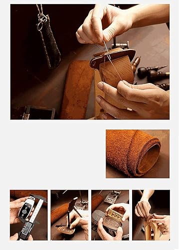 Miniatura 7 de ontto Funda de cuero para llavero Volvo S60 S80 V40 V60 con llavero protector completo Smart Remote Key Holder, Marrón