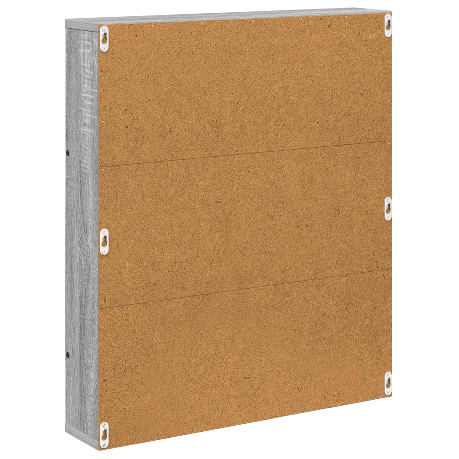 Générique Regał ścienny na czasopisma nowoczesny design, 60 x 12 x 70 cm, szary Sonoma, z regulowanymi półkami do przechowywania czasopism i broszur, wytrzymały drewniany inżynieryjny, idealny