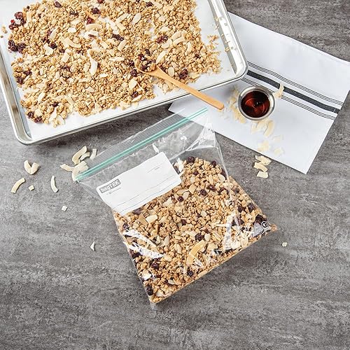 Miniatura 3 de Restaurantware Bag Tek - Bolsas de almacenamiento con cremallera de 1 galón, 25 bolsas desechables con cremallera, bolsas de plástico transparente a