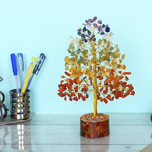 Miniatura 6 de JAGASY Árbol de 7 chakras, árbol de piedras preciosas de cristal, cristales - árbol de la vida - Feng ShuiTree de buena suerte - Regalos holísticos