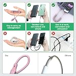 Coiled Lightning Cable Apple Carplay Cord [Apple MFi Certified] Short iPhone Car Charger Cable Pink with Data Sync, Retractable iPhone Charger Cord for iPhone/Pad/Pod, Pink