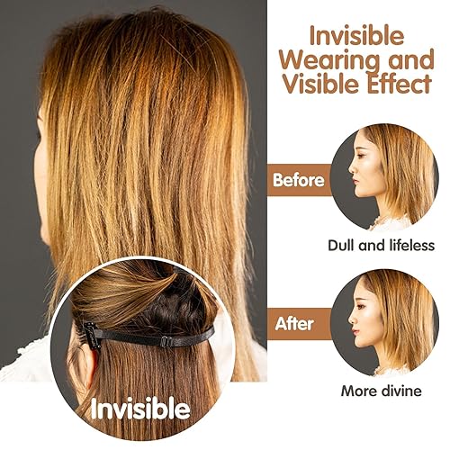 Miniatura 2 de 5 bandas de estiramiento facial con pinzas para el cabello, cinta invisible de estiramiento facial, horquilla de tela ajustable de nailon