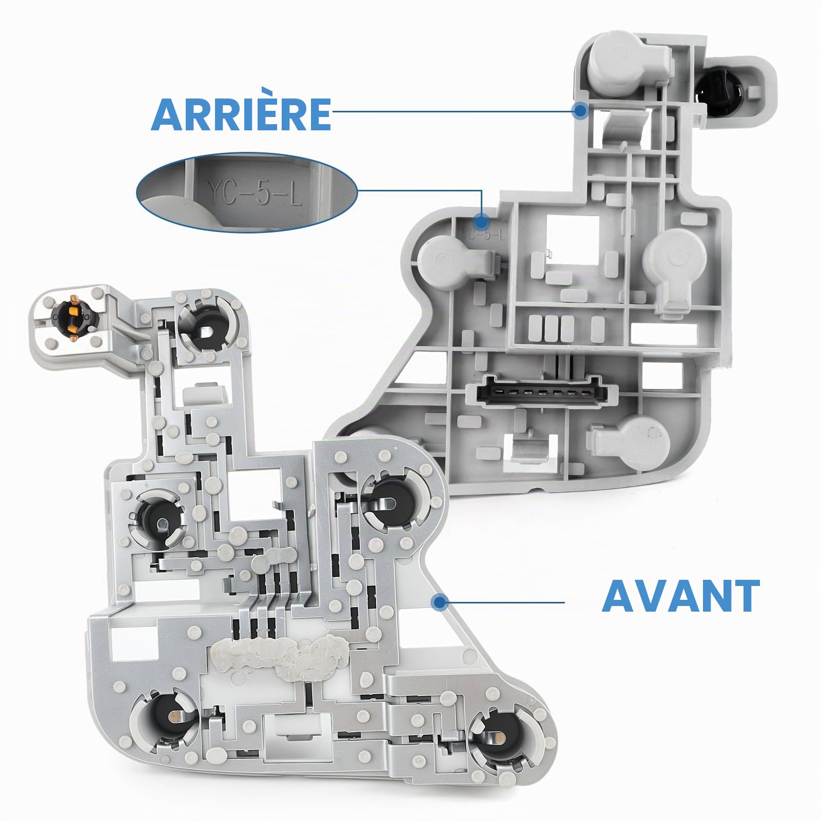 Support Ampoule Feu Arrière Compatible avec Mercedes-Benz W204 Gauche | Riloer circuit imprimé de feu arrière Compatible avec Mercedes-Benz Classe C Berline W204 2007 2008 2009 2010