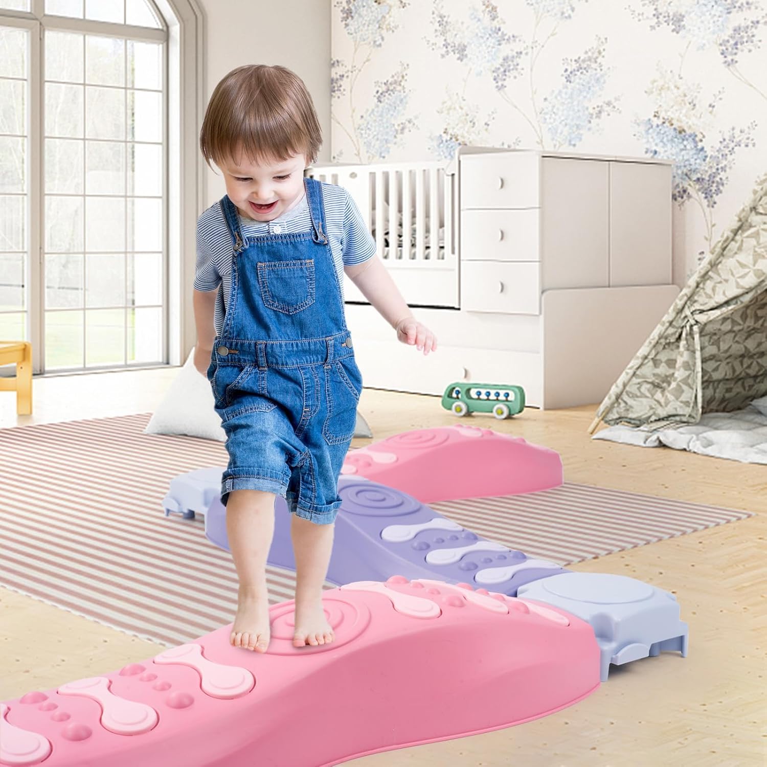 Miereirl Balance Beam Stepping Stones for Kids, 8 Pcs Toddler Balance Beam, Non-Slip Plastic Balance Stepping Stones, Sensory Toys for Toddlers, Kids, Indoor or Outdoor Active Play for Age 3-5 Years Miereirl Balance Beam Stepping Stones for Kids, 8 Pcs Toddler Balance Beam, Non-Slip Plastic Balance Stepping Stones, Sensory Toys for Toddlers, Kids, Indoor or Outdoor Active Play for Age 3-5 Years