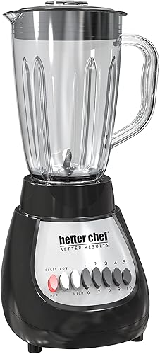 Miniatura 2 de Better Chef Licuadora clásica de 10 velocidades  5 tazas  Tarro de vidrio (blanco)