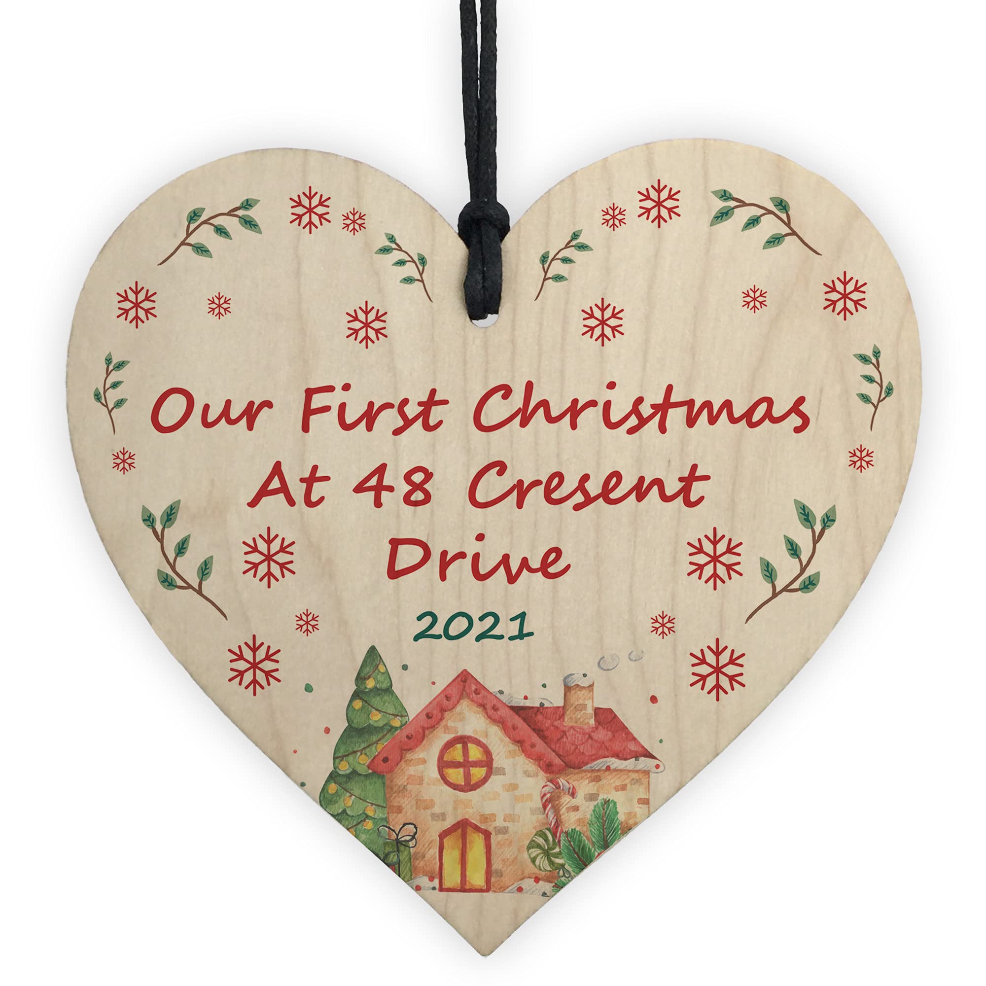 1st Christmas Bauble New Home Gift Personalised Tree Decoration Couple Gift