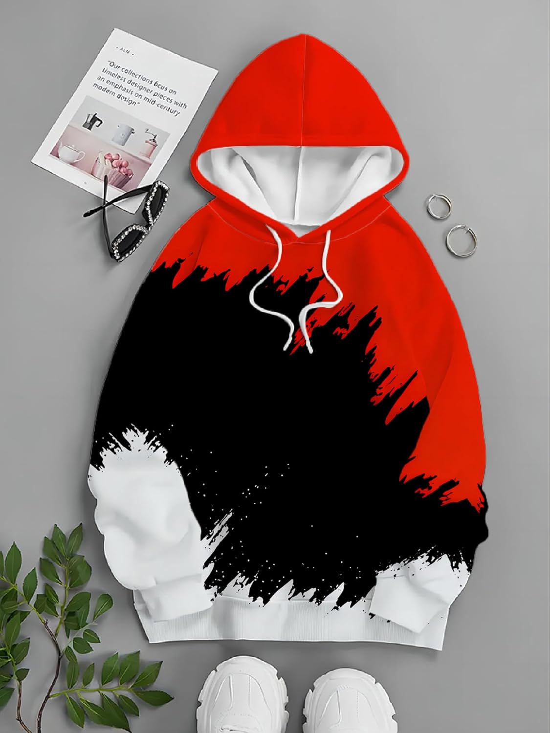 Men's Novelty Print Hoodie Stylish Graphic Sweatshirt for Men - Image 3
