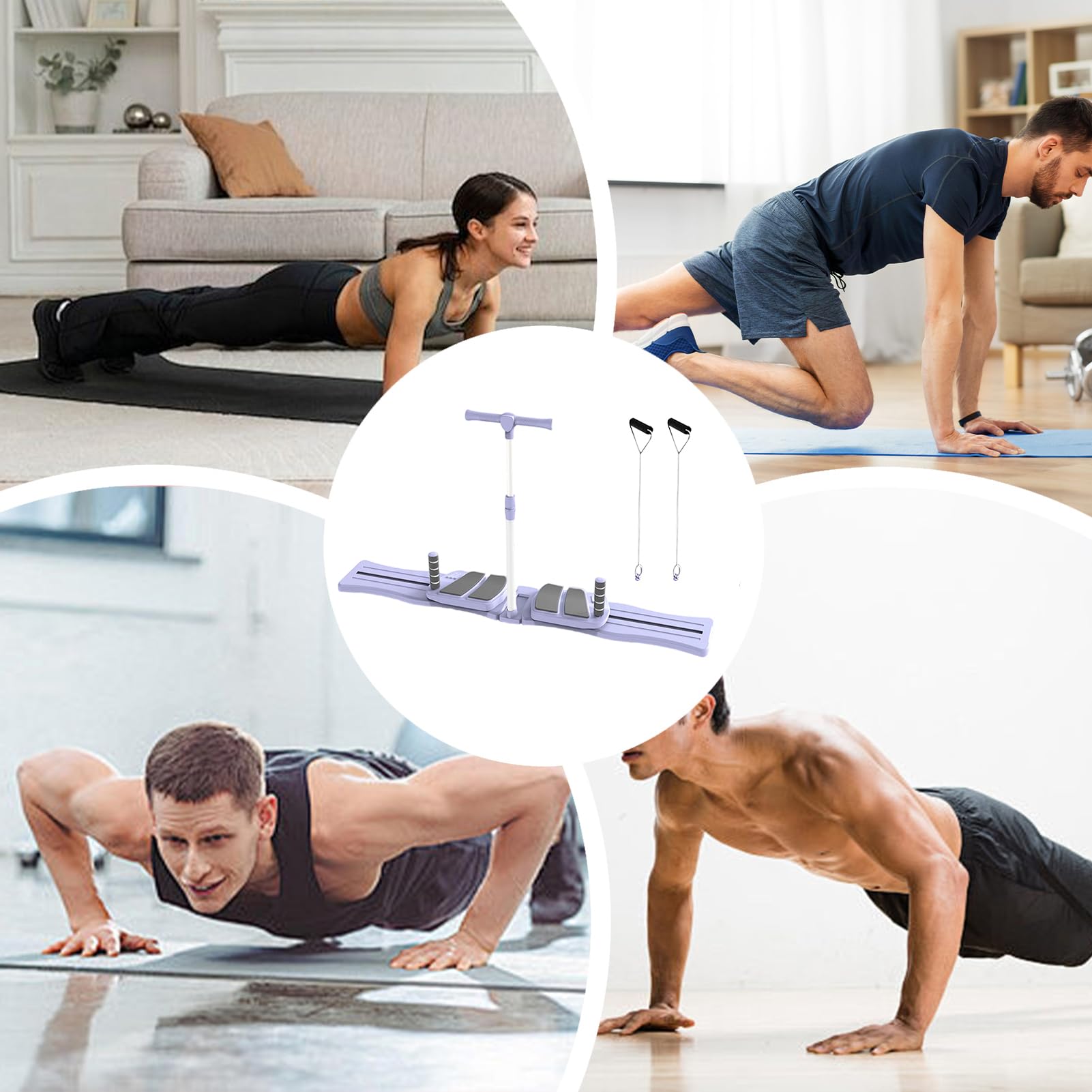 Pilates Reformer - Tavola fitness addominale per pilates | Macchina per allenamento addominale pieghevole antiscivolo per palestra, casa e viaggio