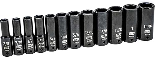 Miniatura 2 de GEARWRENCH - Juego de llaves de vaso de impacto estándar, color negro