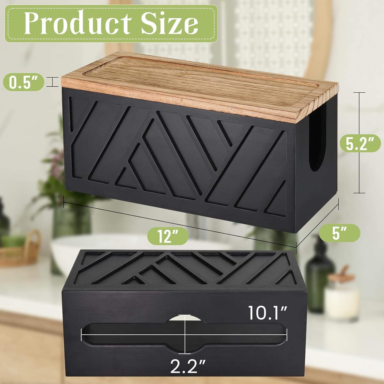 Dispensador de toallas de papel para montaje en pared, soporte para toallas de papel montado en la pared con tapa, de madera maciza, plegable en C, plegable en Z, soporte para toallas de papel de mano