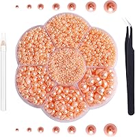 Vista 8 de 5600 perlas de parte trasera plana para manualidades, tamaños mixtos, cuentas de plástico con parte trasera plana, cuentas sueltas con lápiz