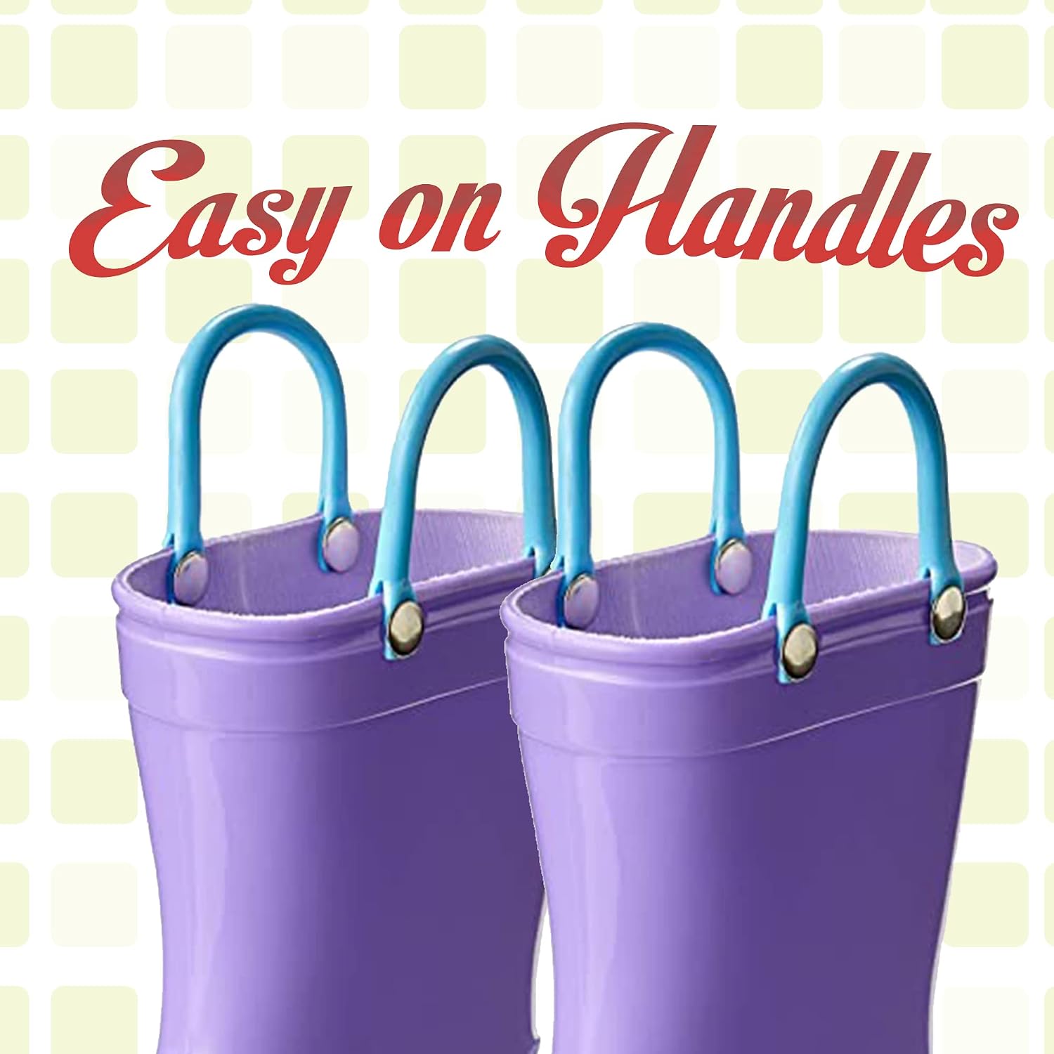 Puddle Play Solid Colors PVC Rainboots - Lightweight, Waterproof, Easy on Handles, Toddler and Little Kid Boys and Girls