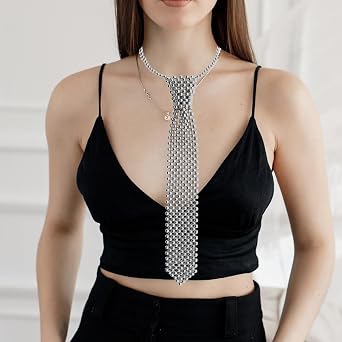LJBFNN Pearls Neck Tie, Artificial Pearl Womens Ties Handmade Weaving Necklace Beaded Necktie for Women Uniform Shirt