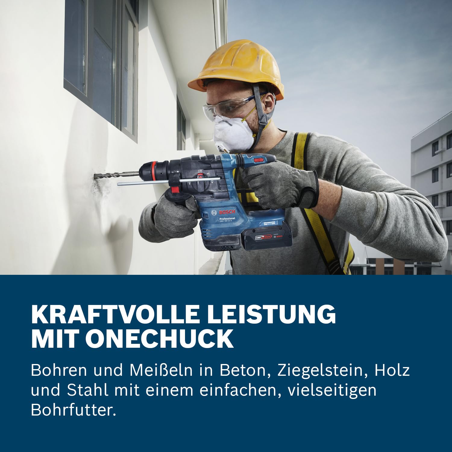 Bosch Professional 18V System Akku-Bohrhammer GBH 18V-22 X