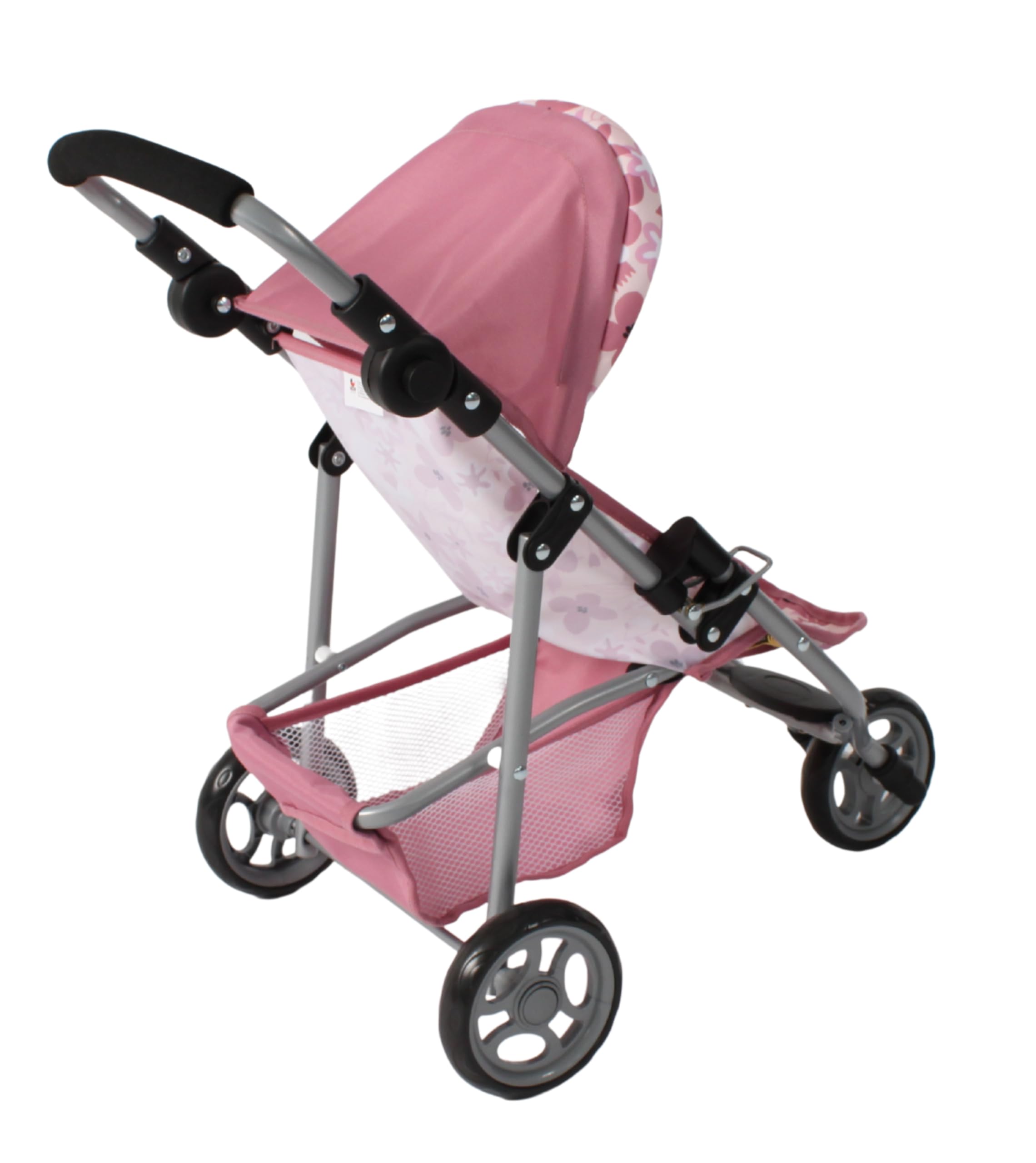 Cochecito Lola Chic 2000 Para Muñecas De Hasta 50 Cm | Jogger De 3 Ruedas Con Manillar Ajustable Y Capota Plegable | Regalo Para Niñas De 3 Años En Adelante | Corazones Morados