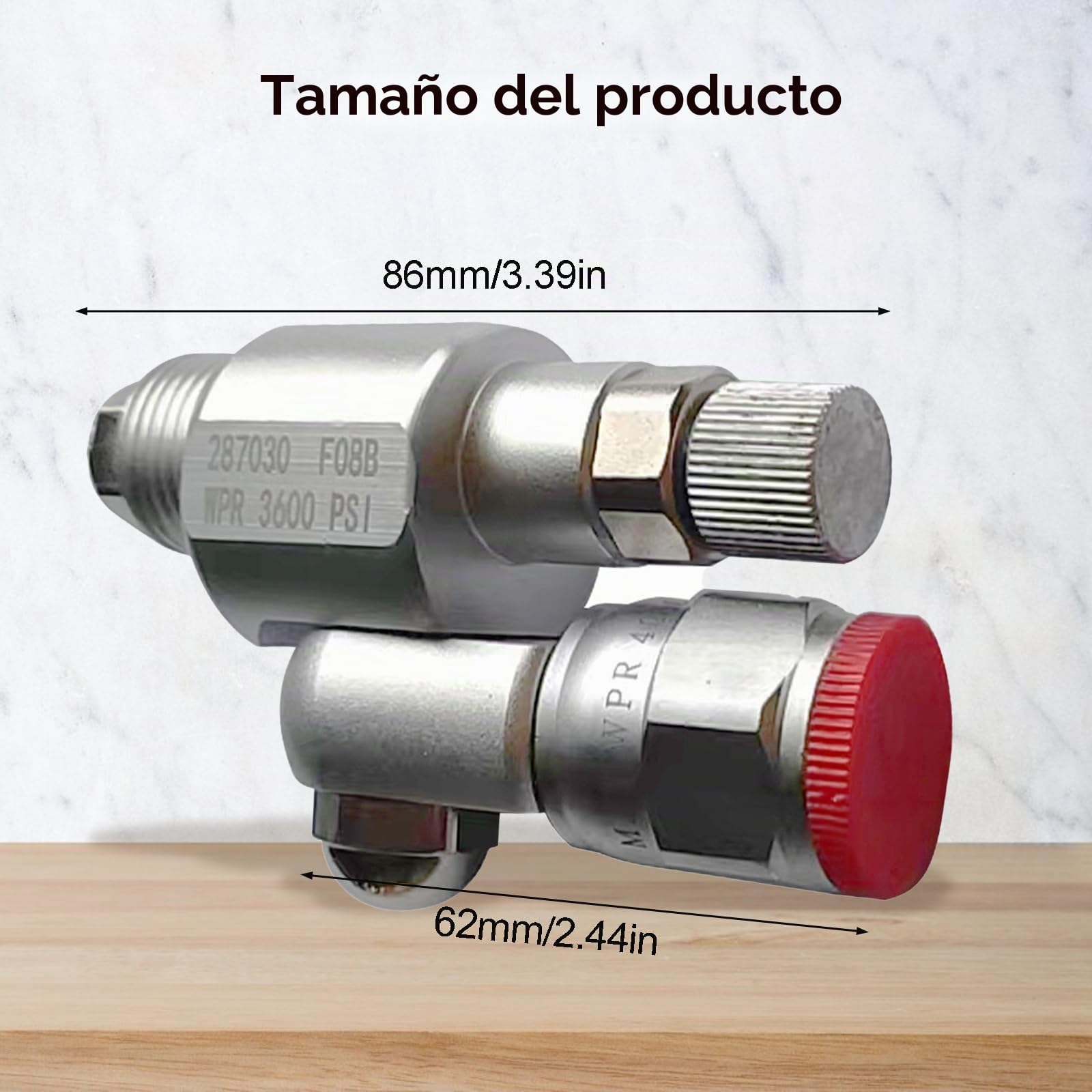 287030 CleanShot - Válvula de cierre para Graco, pistola de pulverización de pintura sin aire, junta giratoria sin aire, rosca de junta de pulverización con válvula de control