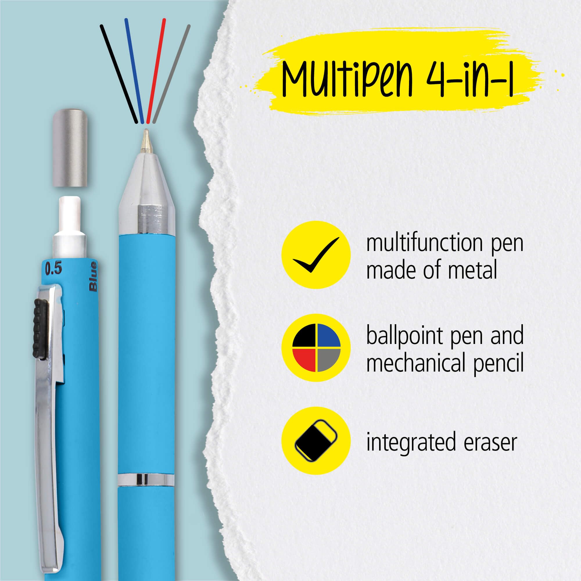 Online multipen 4-in-1 Blue - Image 2