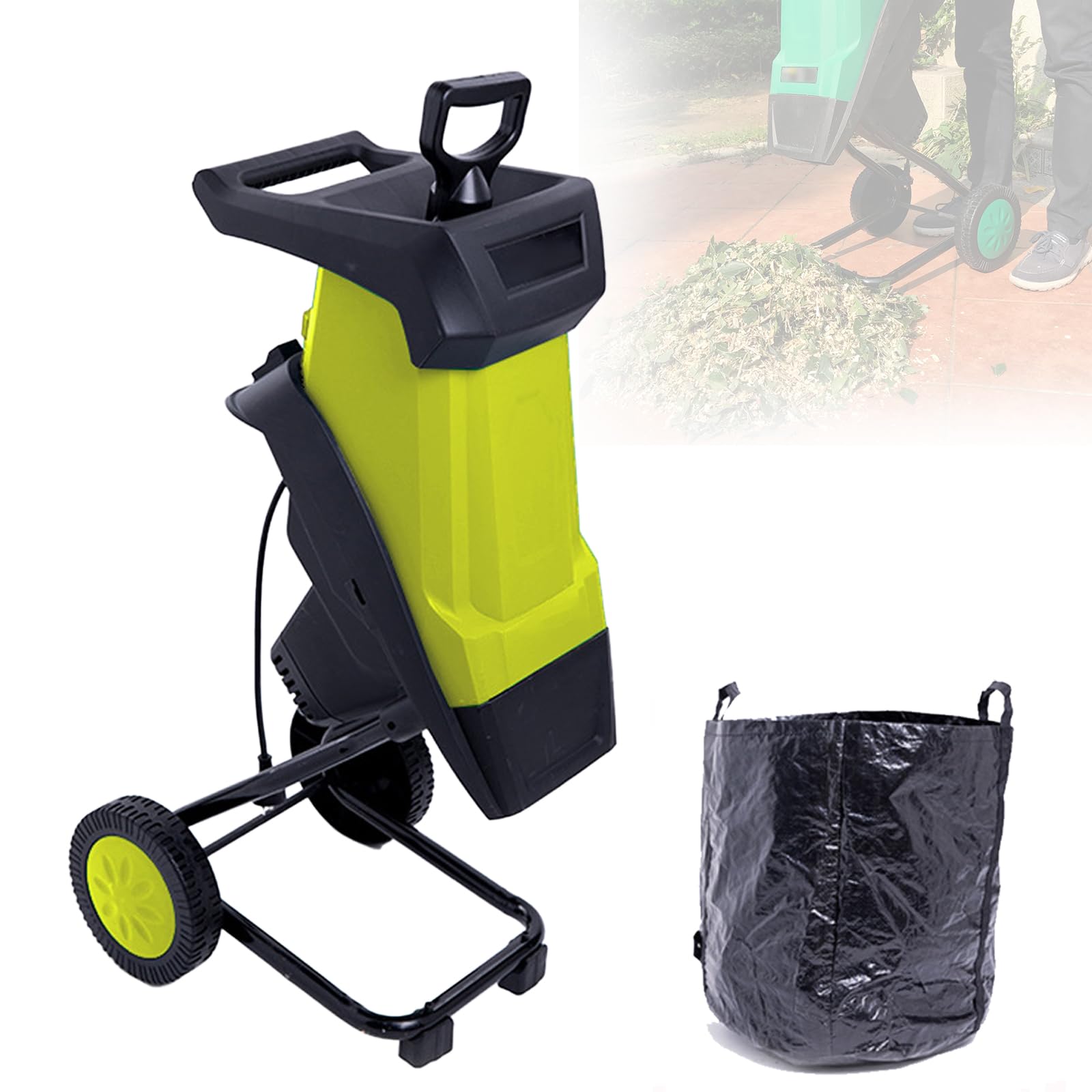 Broyeur De Bois électrique Pour Jardin, Capacité De Coupe De 39 Mm