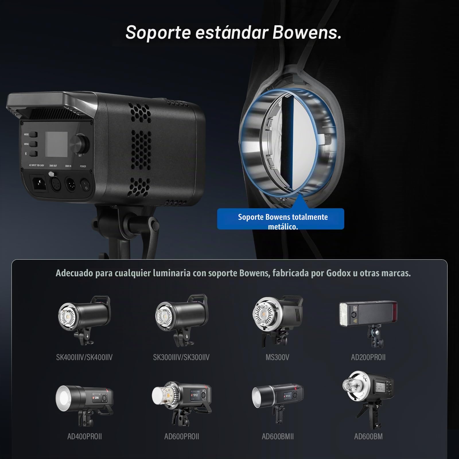 SOONPHO KS-30 * 120cm Softbox Rectangular Montura Bowens Liberación Rápida Kit Soft Box Tira con Difusor,Rejilla de Panal,Bolsa de Transporte,Compatible Godox SK400IIIV SK300IIV MS300V