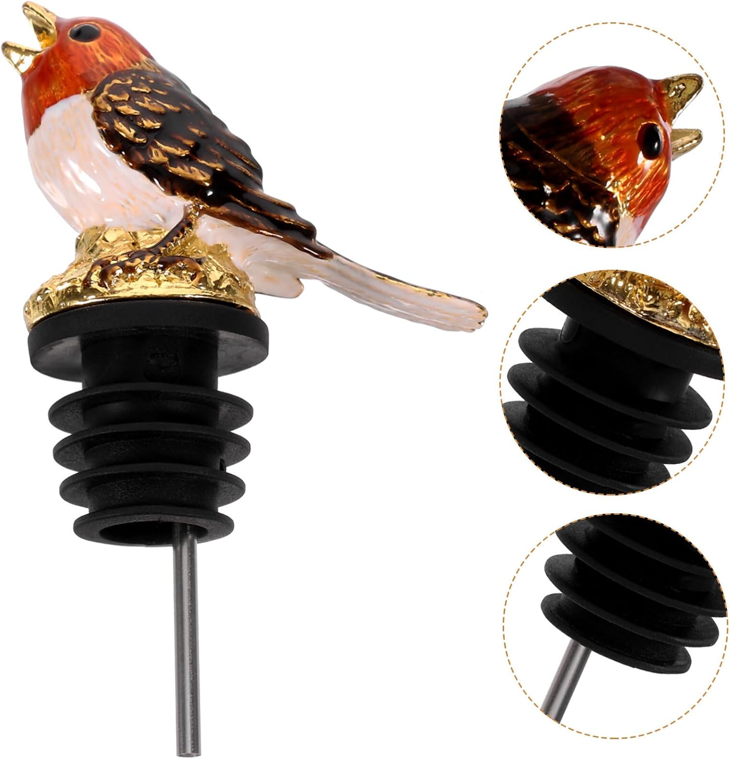 UPKOCH Bird Design Wine Pourer Spout Liquor Pourer for Easy Pouring Cute Bar Accessory Airtight Seal for Wine Preservation for Parties and Home Use