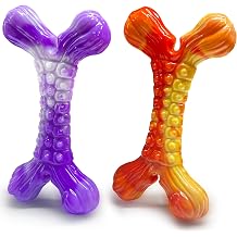 WOWBALA Dog Chew Toy Aggressive Chewers - 2 Pack Indestructible Dog Toys - Tough Dogs Toy to Keep Them Busy - Pet Toys for Medium, Large Breed,Teeth Cleaning & Boredom Relief2 Pack