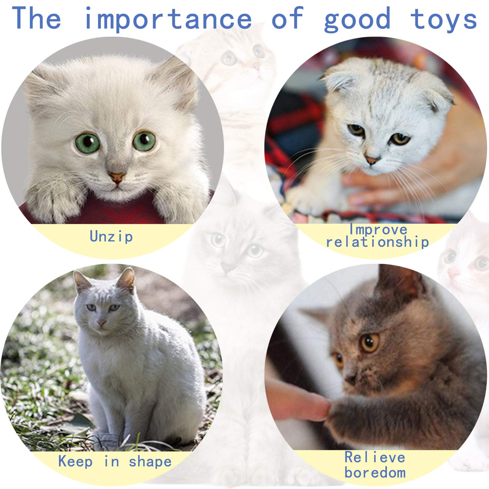 27PCS Juguetes para Paquete de Variedad para Gatitos, Set di Juguetes para Gatos Interactivo Ratón,Ratóns y Bolas Varias para Gatos Juguetes para Gatos con Plumas túnel